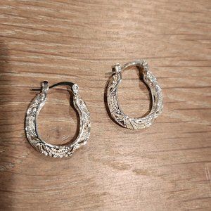 Silver fashion hoops
